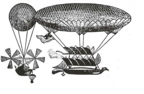 Применение парового двигателя в воздухоплавании в XIX столетии. Первый паровой аэростат