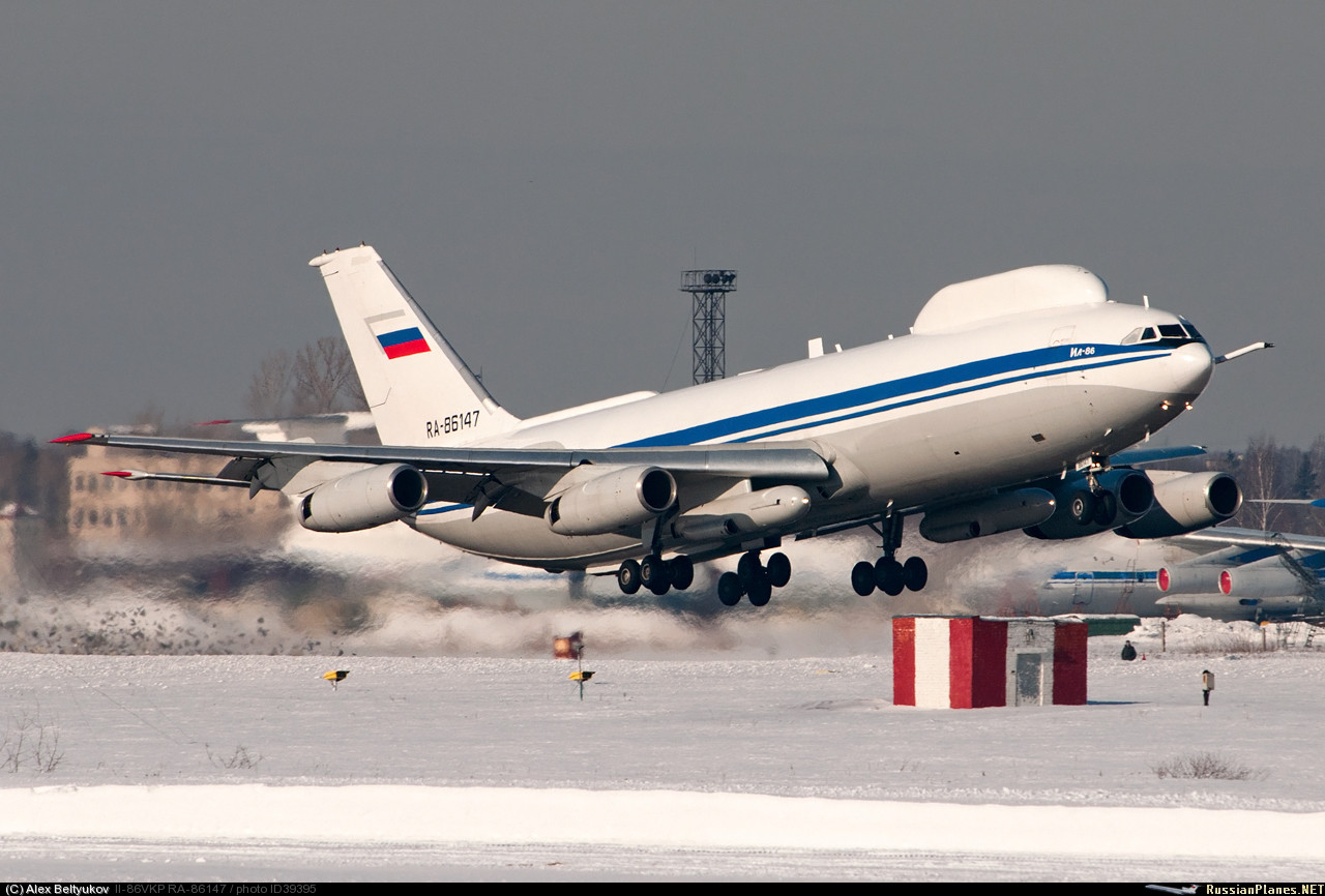 Воздушный командный пункт Ил-80 (Ил-86ВзПУ). Предположительно именно этот борт RA-86147 модернизирован установкой БКТС II поколения