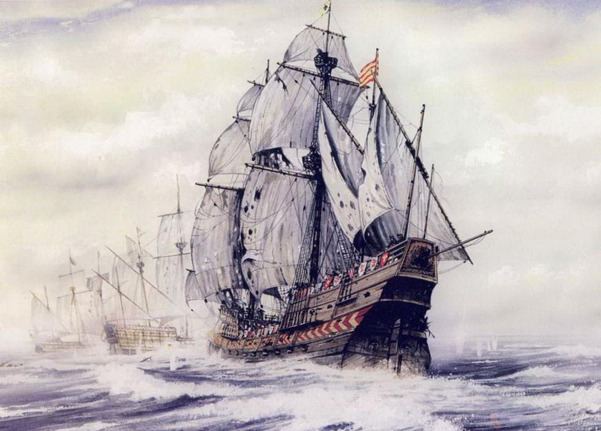 Модель корабля Галеон 16 века. Фото № 3