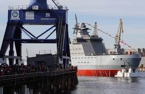 В России спустили на воду патрульный корабль арктической зоны «Иван Папанин»