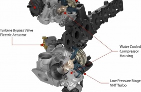 Новая двухступенчатая система наддува VNT Garrett для 6-цилиндрового дизельного двигателя BMW