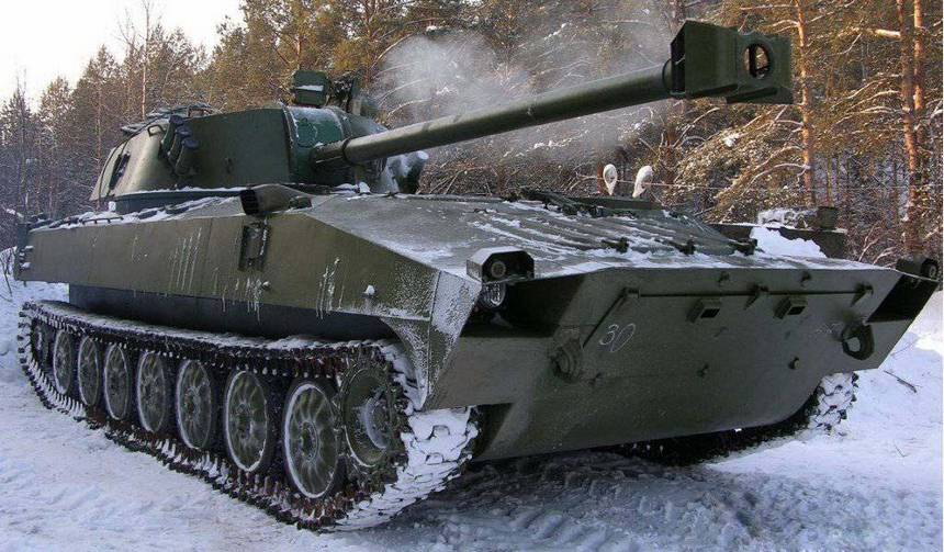 Модернизированная САУ 2С34 «Хоста» с 120-мм нарезной пушкой-минометом 2А80-1. Принята на вооружение ВС РФ в 2008 г.