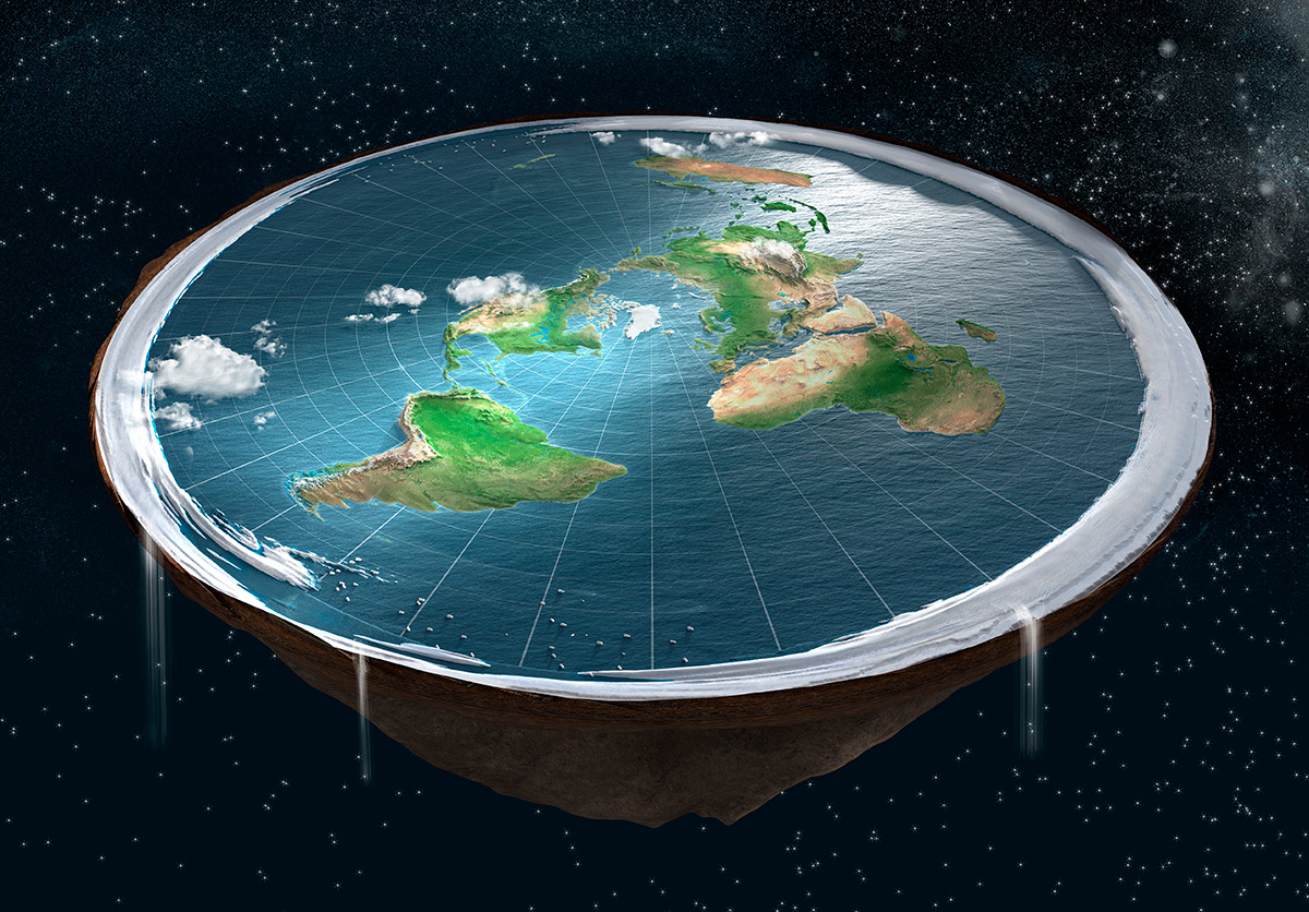 Карта земли ООН И теория плоской земли