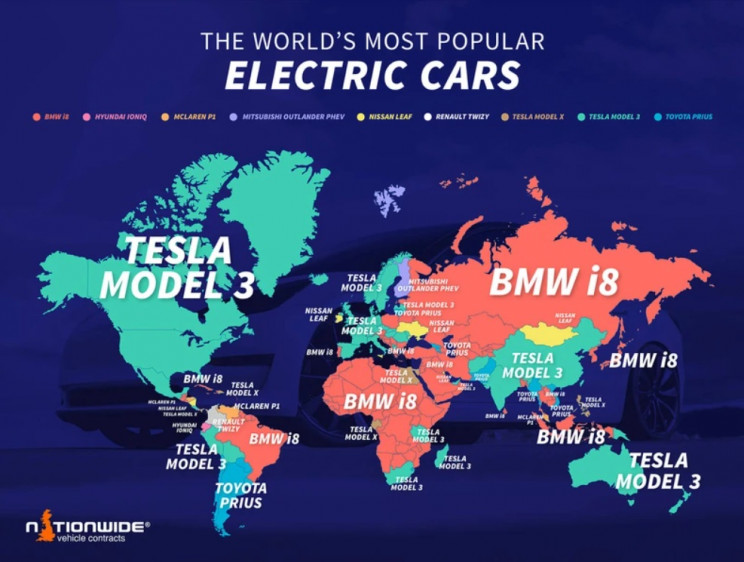 электромобли, Tesla, Model X, Китай, Норвегия, Южная Корея