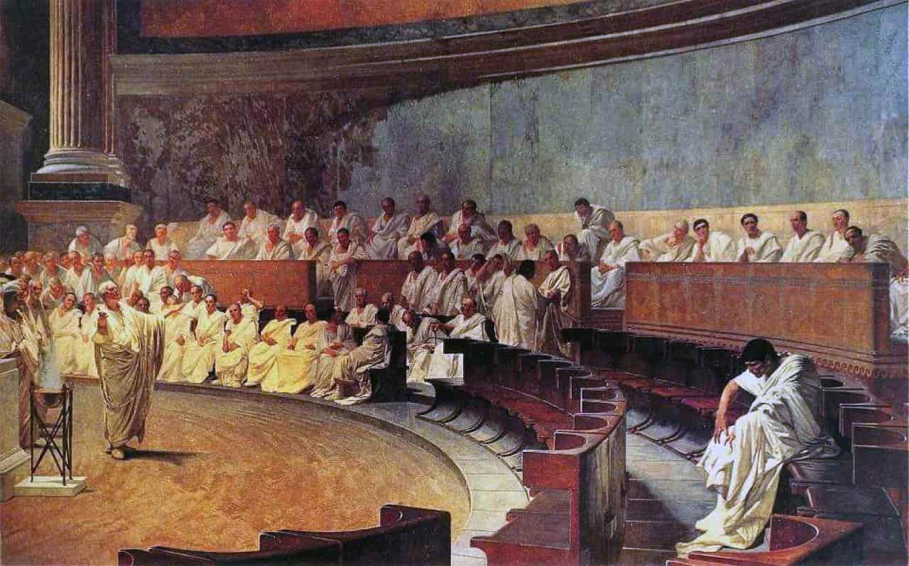 заседание сената, заседание в Риме, сенат