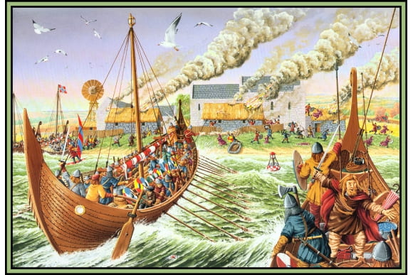 набег викингов, пираты, средневековье