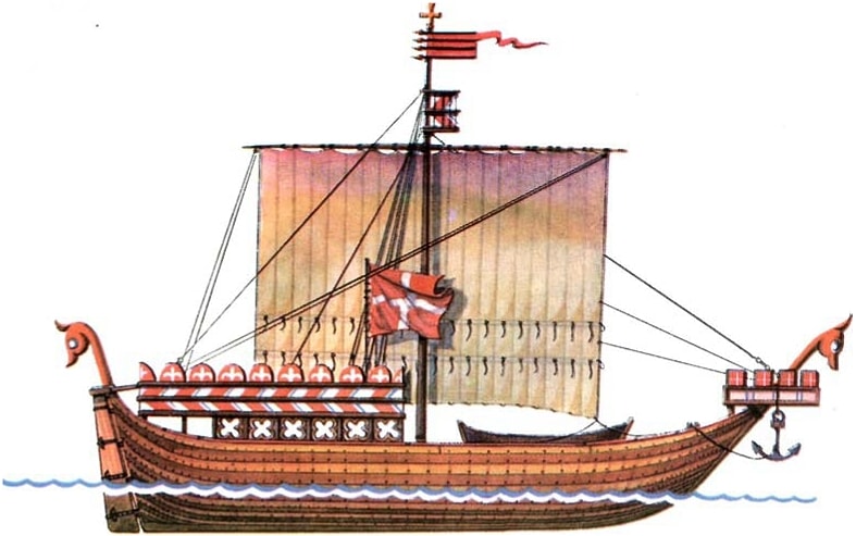 датский корабль, военный корабль, пираты