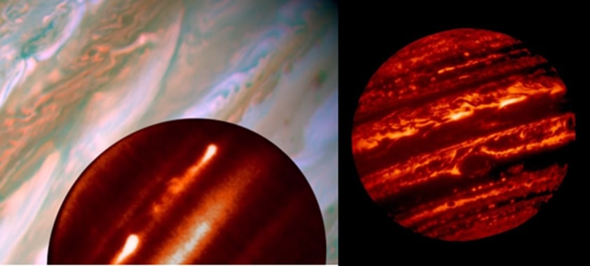 Космос, мтранности Юпитера, инфракрасная съемка, астрономия
