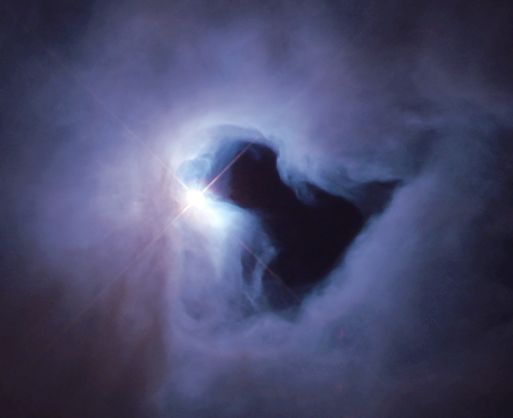 Пример отражательной туманности - туманность NGC 1999 в Орионе