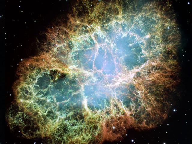 Пример остатка сверхновой - Крабовидная туманность