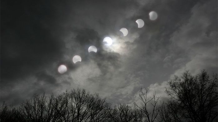 Фотографии солнечного затмения, видимого в Германии в 2006 году