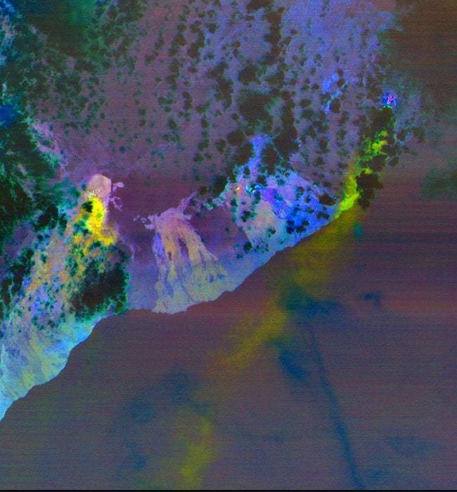 Вулкан Килауэа, Гавайи, космический снимок NASA
