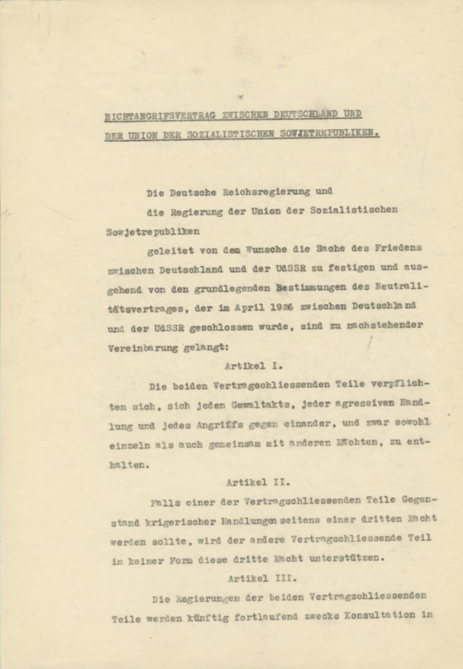 Договора о ненападении, пакт Молотова-Риббентропа, Германия, СССР, Советский Союз