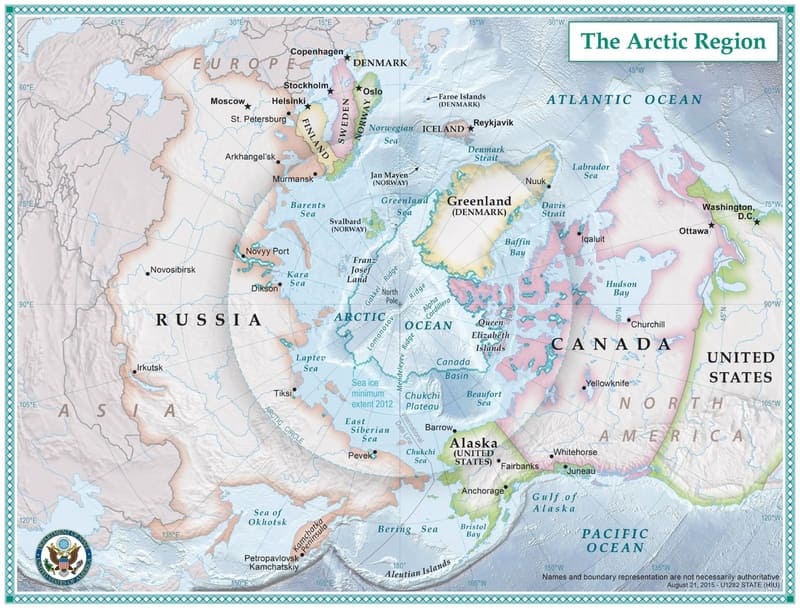Политическая карта, Арктика, границы, миграция, народы