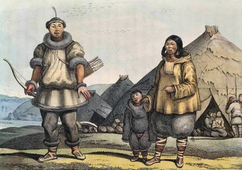 семья, чукчи, Север,  коренные жители, Камчатка 