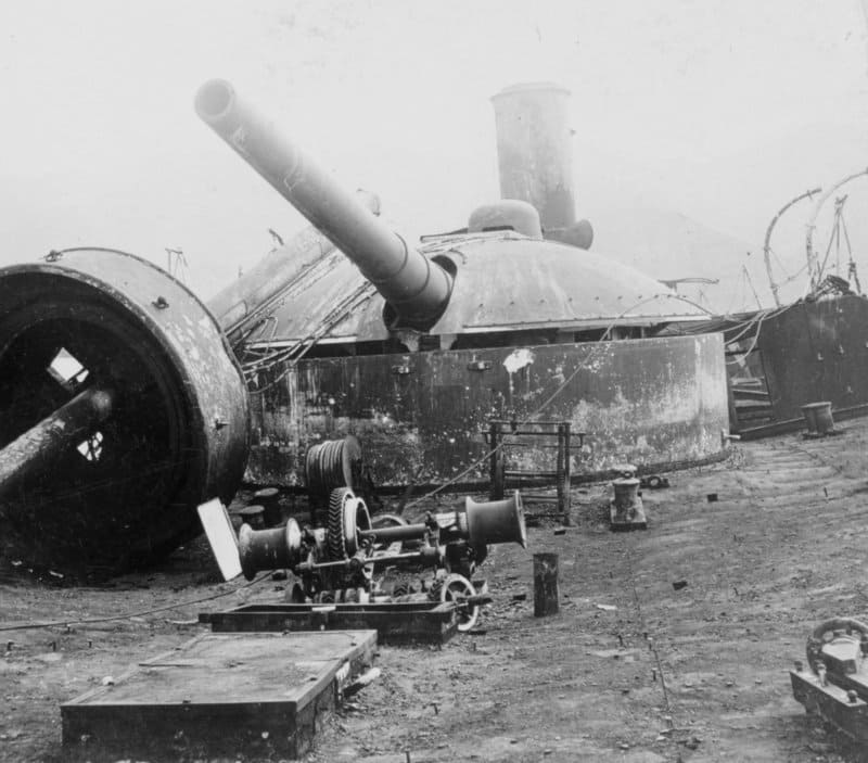 Испанский крейсер, “Бискайя”после сражения