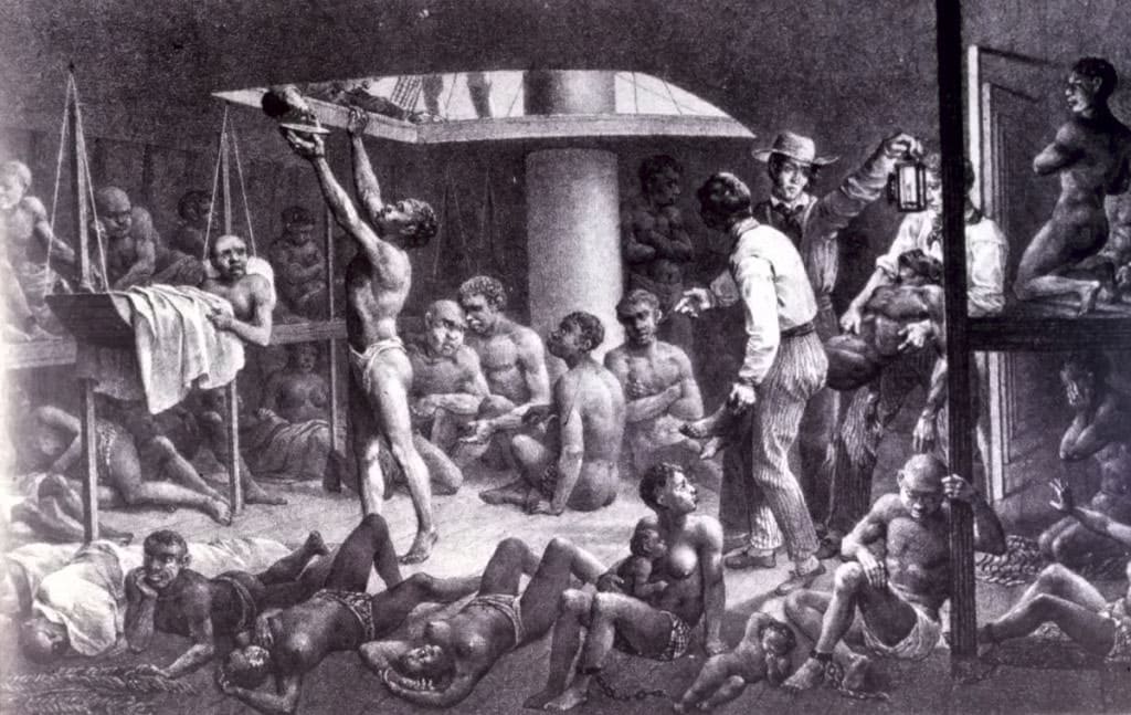 африканские невольники, трюм судна, рабы