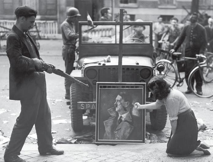 Парижане, портрет, Гитлер, немецкий гарнизон, оружие