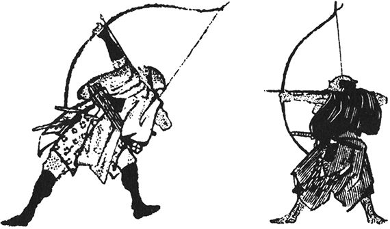 лучник самурай, стрельба из лука, боевой лук