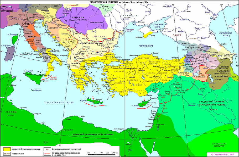 византийская империя, карта византии, история византии
