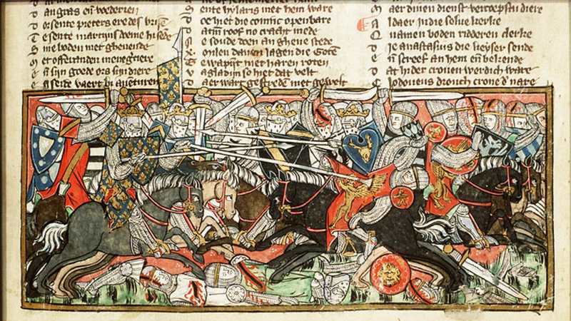 битва хлодвига, вестготы, миниатюра 14 века