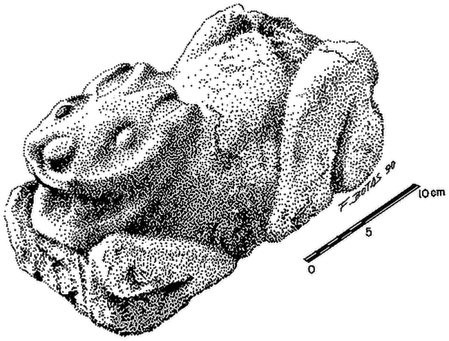 Каменная скульптура кролика из Теотиуакана