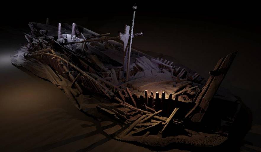 Фотограмметрическая модель затонувшего корабля периода Османской империи