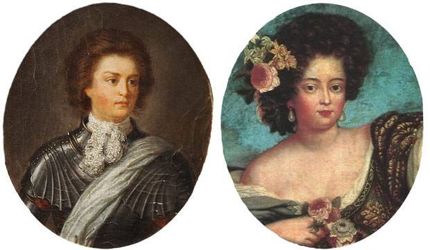 Предполагаемые любовники: Филип фон Кенигсмарк (слева), София-Доротея Брауншвейг-Целльская