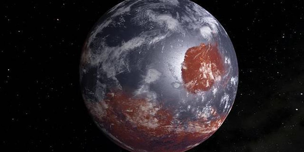 Марс миллиарды лет назад по представлению художника