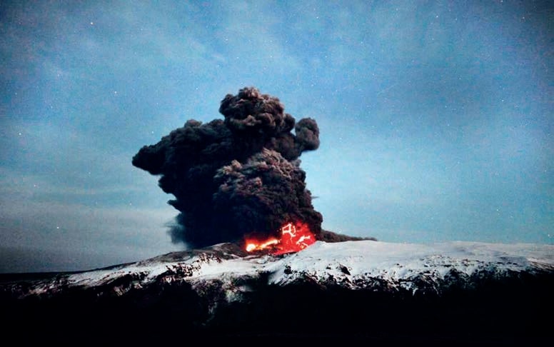 Катастрофа, вулкан Eyjafjallajokull, извержение