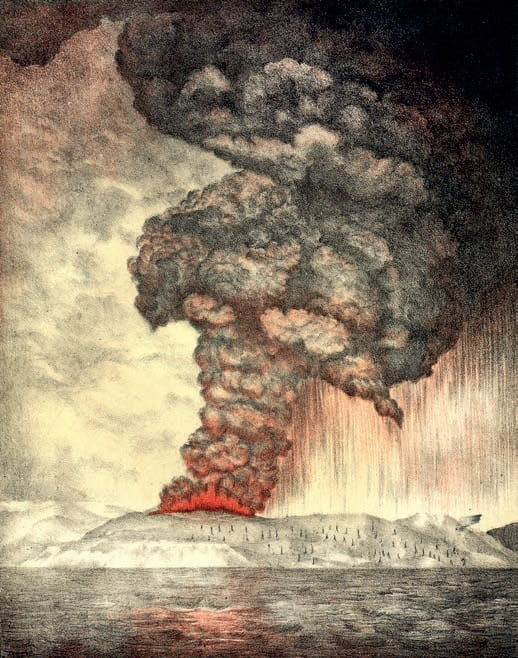 Катастрофа, вулкан Кракатау, извержение