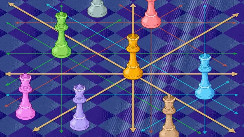 шахматы, шахматные задачи, задача о 8 ферзях