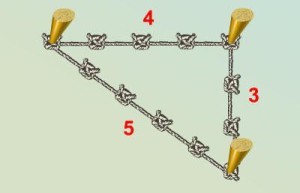 мерный шнур, египетский священный треугольник, треугольник
