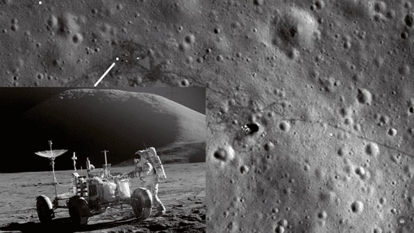 следы на Луне после Аполлон-14
