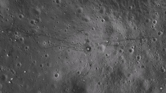следы на Луне после Аполлон-14