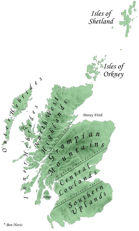 Главные географические подразделения Шотландии