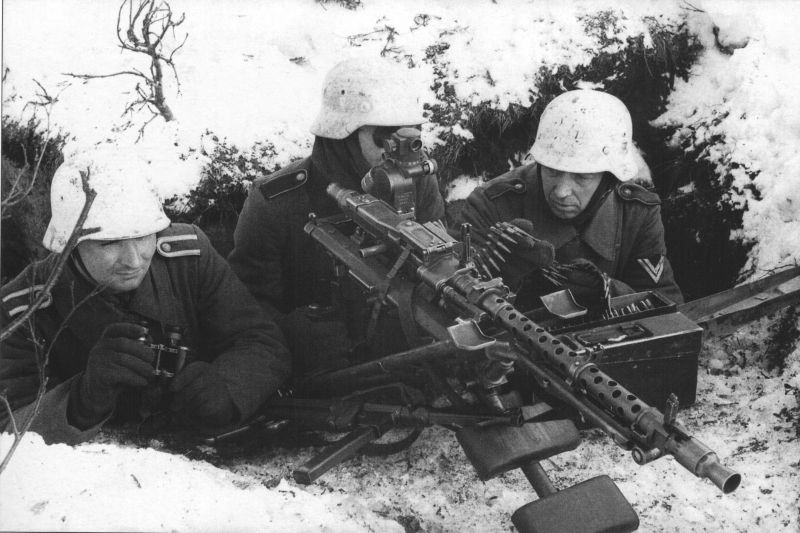 позиция, пулемет MG-34, станок