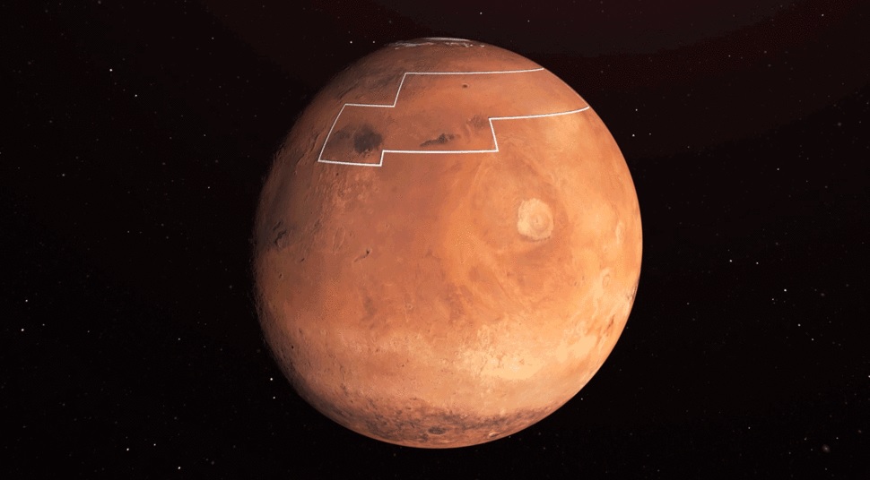 NASA, Марс, карта, лед, высадка, посадка