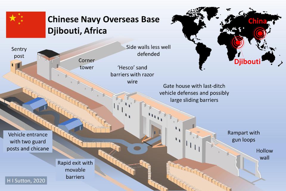 Джибути, крепость, форт, Китай, база, ВМС Китая, Красное море, Великая китайская стена