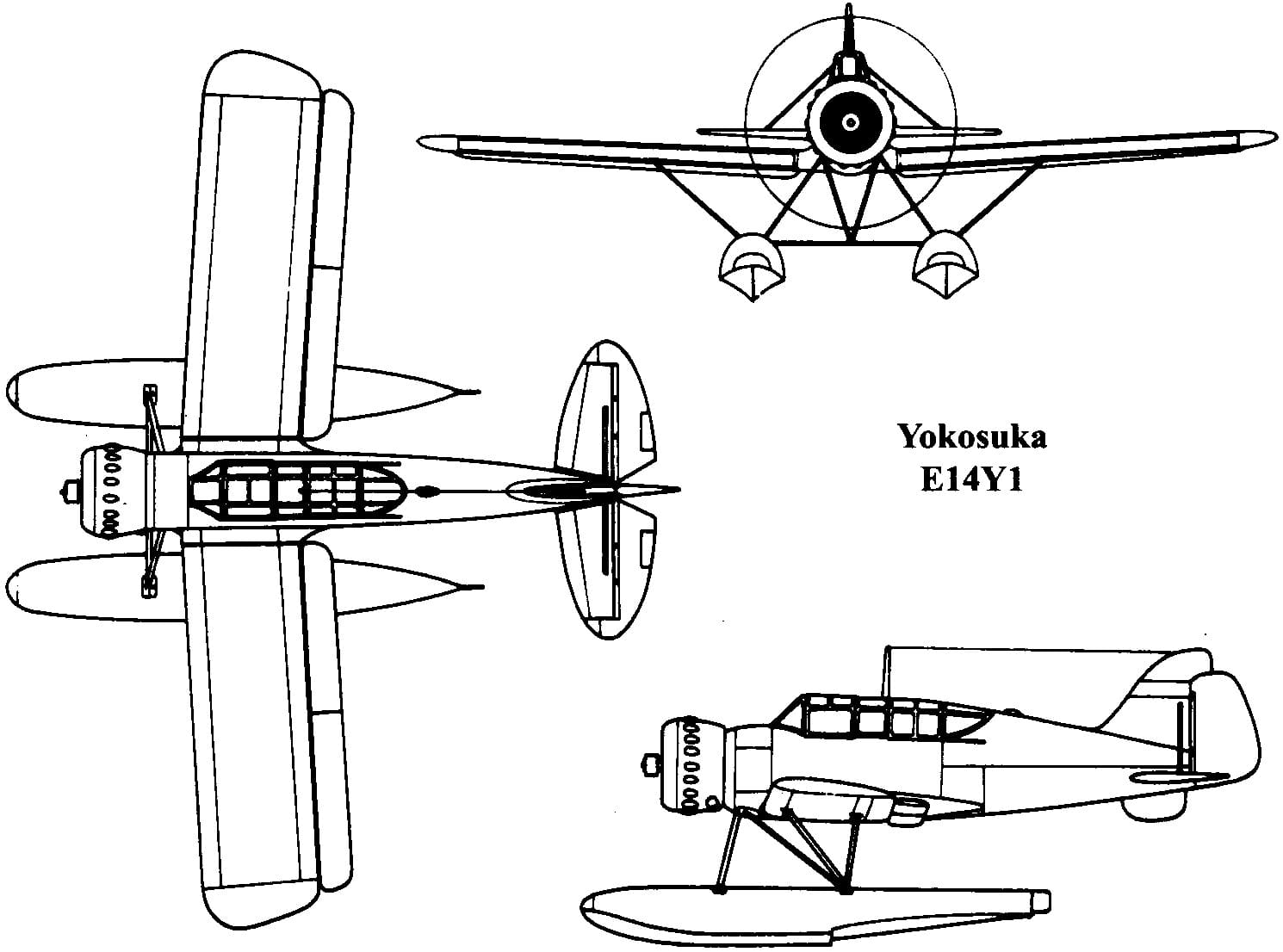 Схема самолета Е14W1