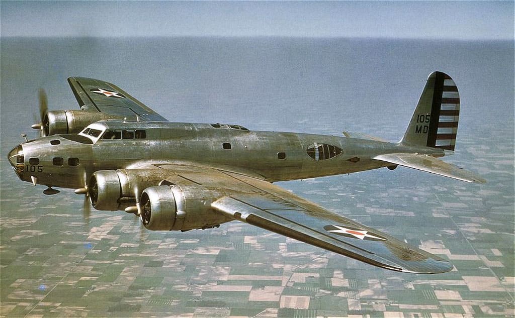 самолет, авиация, бомбардировщик B-17C, пулеметы