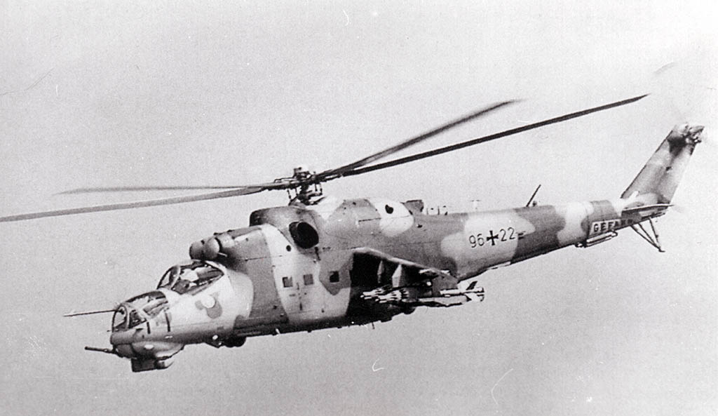 советские противотанковые ракетные, вертолет, Ми-24Д, авиация ФРГ