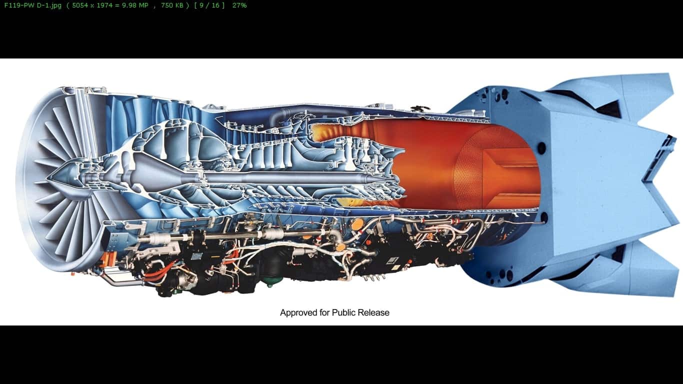 Конструкция Пратт-Уитни F119-PW (AFE) и его системы управления вектором тяги