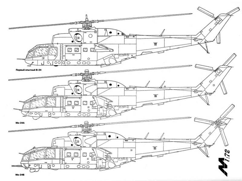 вертолет Ми-24А, вооружения, авиация