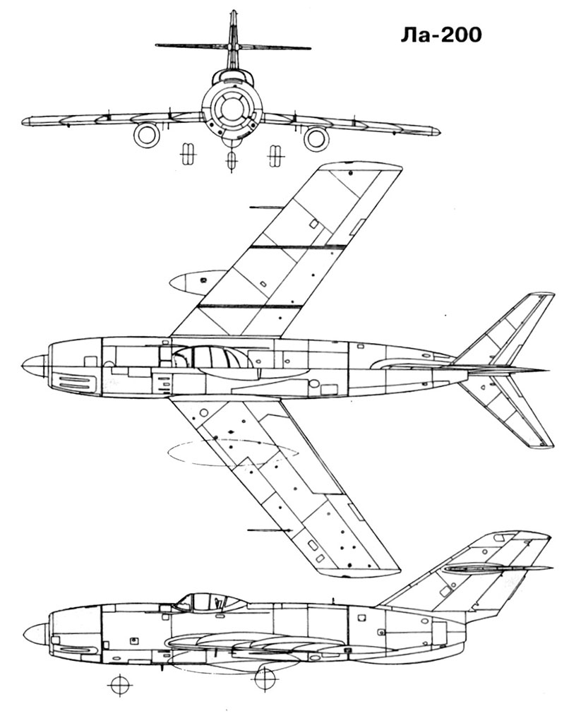 самолет, РЛС, перехватчик, Ла-200