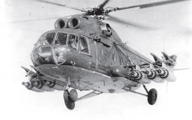 Вертолет, установка пулемета и ракет, боеприпасы, ПТУР Фаланга на Ми-8, Малютка на Ми-8