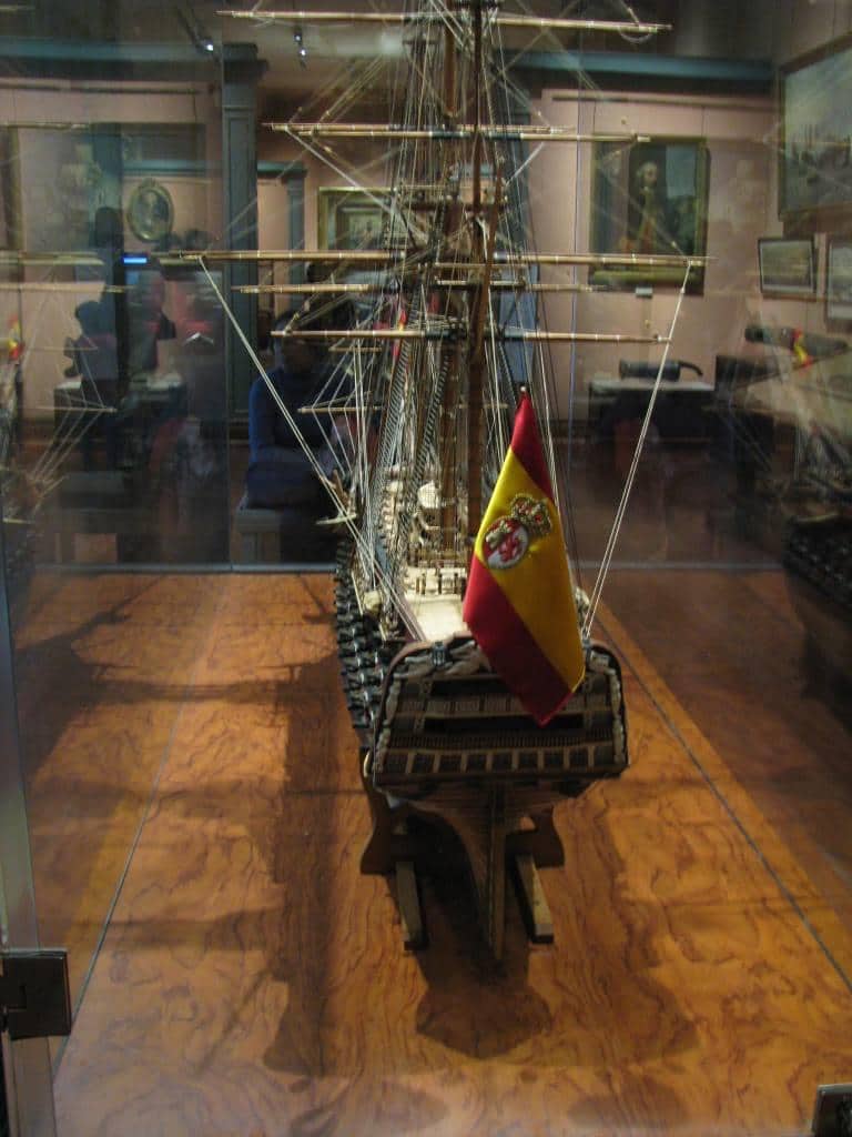 Испанский линкор XIX века, вид с кормы