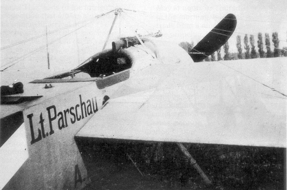 Опытный истребитель Фоккер M.5K/MG W.Nr.16-15 лейтенанта Отто Паршау 