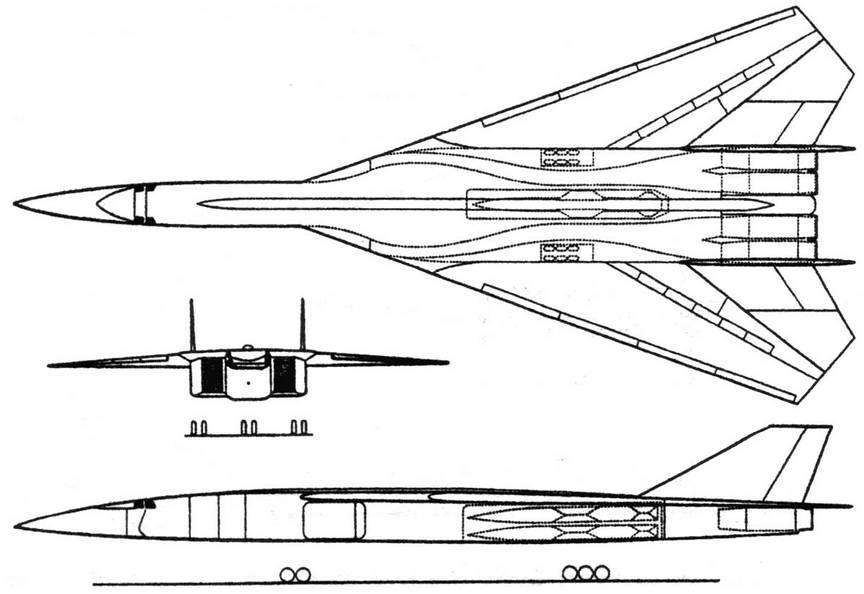 Проект сверхзвукового многорежимного бомбардировщика М-20, созданный на Экспериментальном машиностроительном заводе под руководством В.М. Мясищева