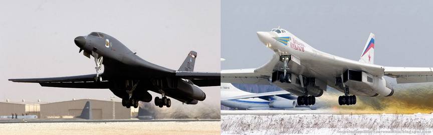Стратегические бомбардировщики IV поколения Туполев Ту-160 и Рокуэлл Интернешнл В-1В – такие похожие и такие разные